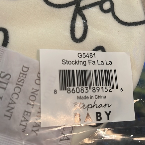 Stephan Baby Wool Felt Keepsake Christmas Stocking, Fa La La/NWT - Picture 5 of 8